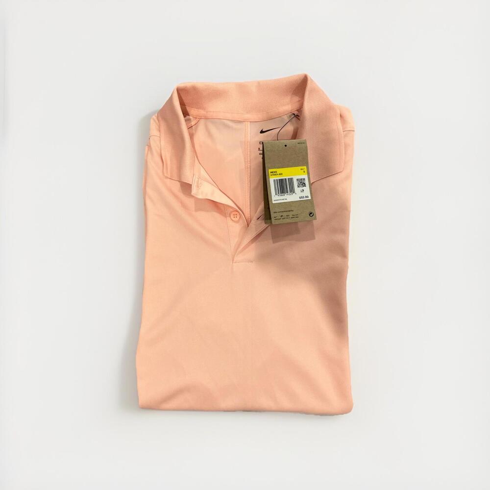 NEW WITH TAGS NIKE DRI FIT MENS GOLF SHIRT ORANGE SIZE SMALL VGC!